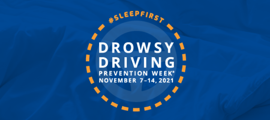 drowsy driving prevention week 2021 banner